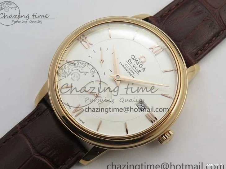 0125 De Ville Prestige Real PR RG ZF 1:1 Best Edition White Dial on Brown Leather Strap MIYOTA HighPerformance 7939